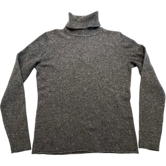 Philosophy Cashmere by Republic Gray Turtleneck Minimalist Capsule Wardrobe  📐M - Picture 2 of 7